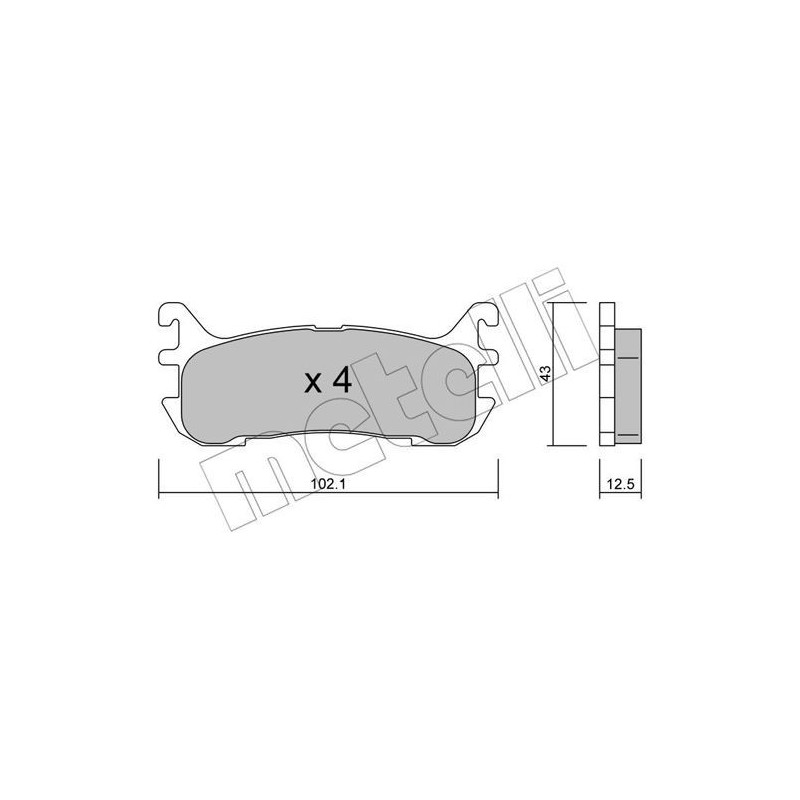 METELLI 22-0393-0 Bremsbeläge Hinten für
