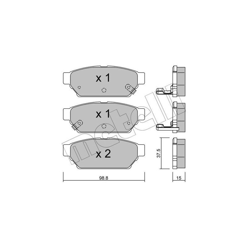 METELLI 22-0396-0 Plaquettes de frein