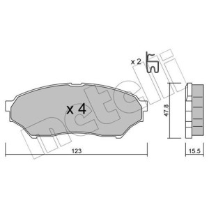 METELLI 22-0397-0 Brake Pads Set Front for