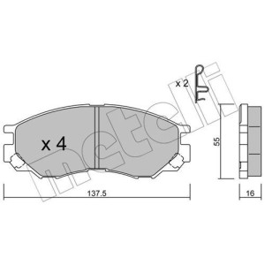 METELLI 22-0401-0 Brake Pads Set Front for