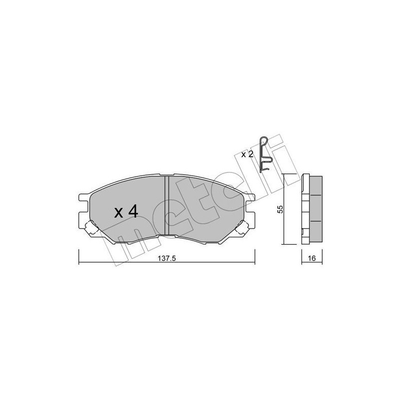 METELLI 22-0401-0 Pastiglie freno Anteriore per