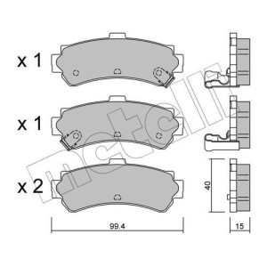 METELLI 22-0403-0 Brake Pads Set Rear for