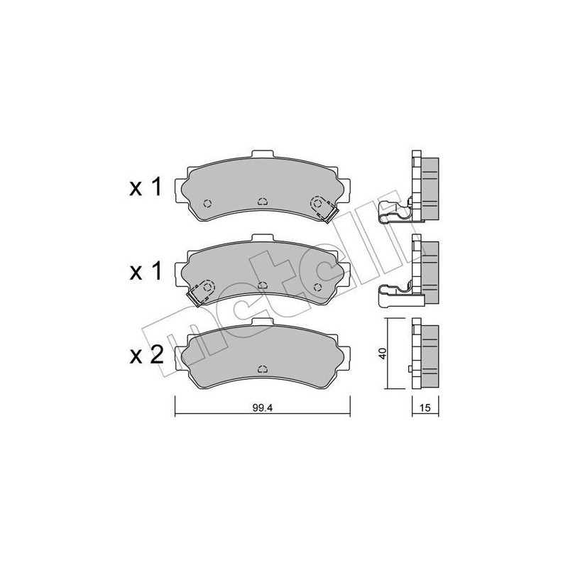 METELLI 22-0403-0 Bremsbeläge Hinten für