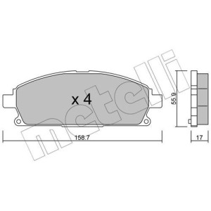 METELLI 22-0406-0 Klocki hamulcowe