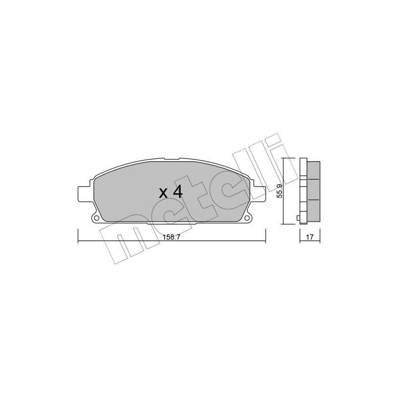 METELLI 22-0406-0 Klocki hamulcowe