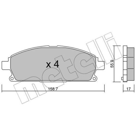 METELLI 22-0406-0 Pastiglie freno