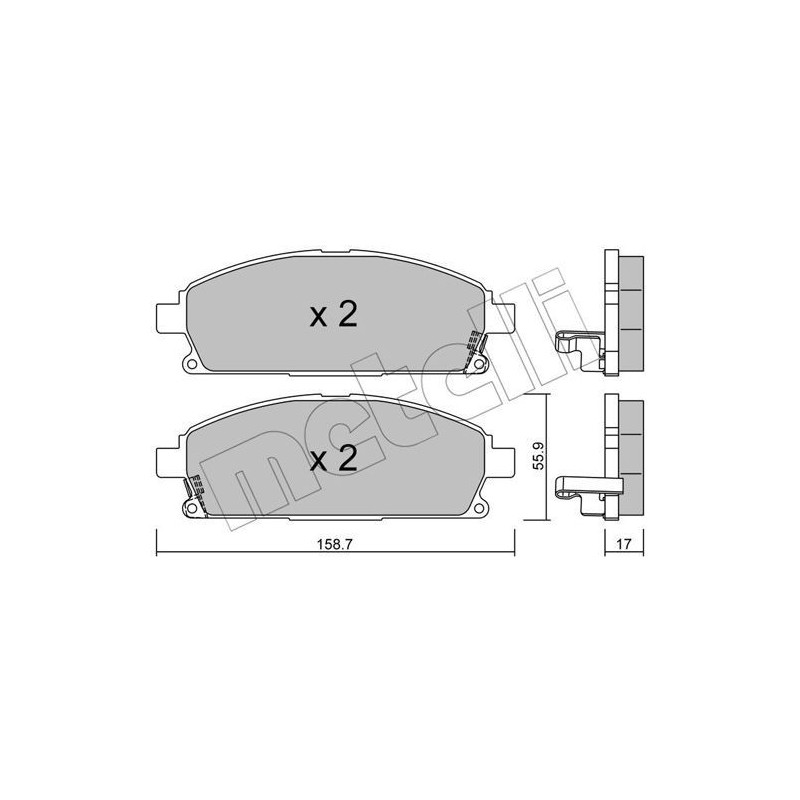METELLI 22-0406-1 Brake Pads Set Front for