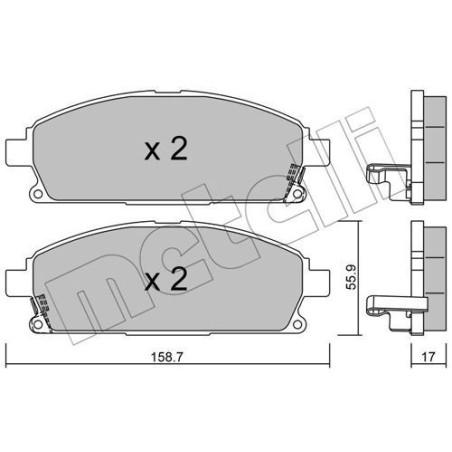 METELLI 22-0406-1 Plaquettes de frein Avant pour