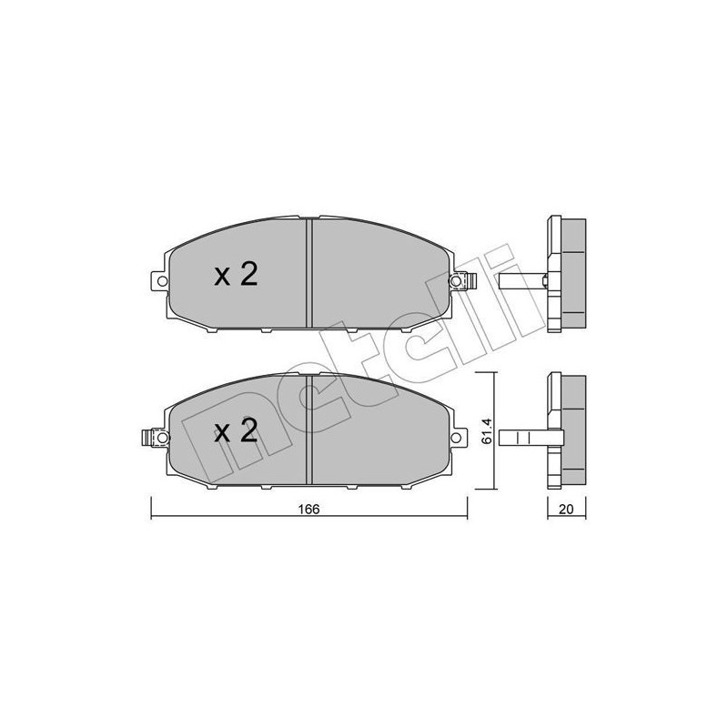 METELLI 22-0407-0 Klocki hamulcowe