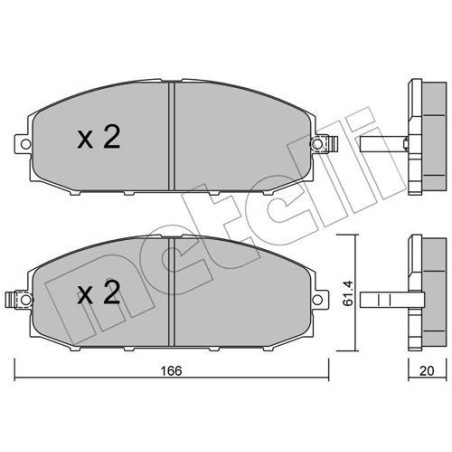 METELLI 22-0407-0 Bremsbeläge