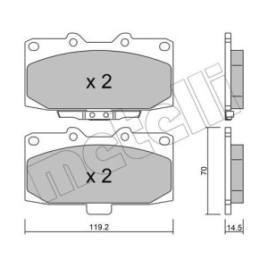 METELLI 22-0413-0 Brzdové platničky