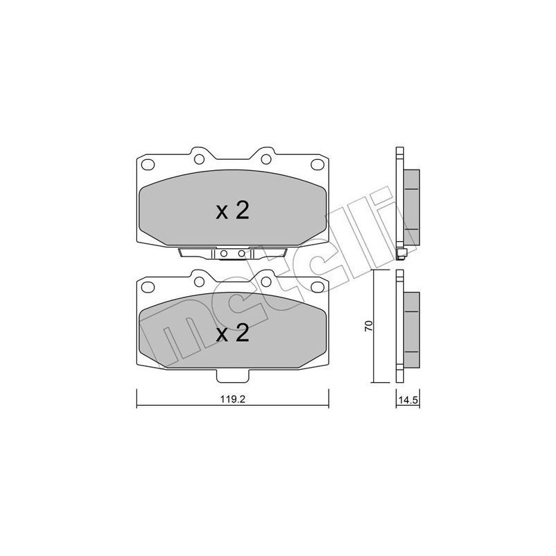 METELLI 22-0413-0 Klocki hamulcowe