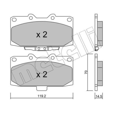 METELLI 22-0413-0 Brake Pads Set