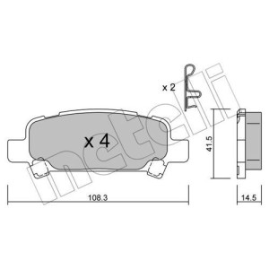 METELLI 22-0414-0 Klocki hamulcowe