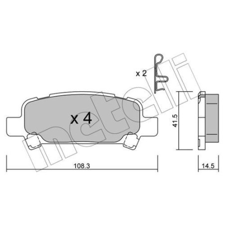 METELLI 22-0414-0 Brake Pads Set