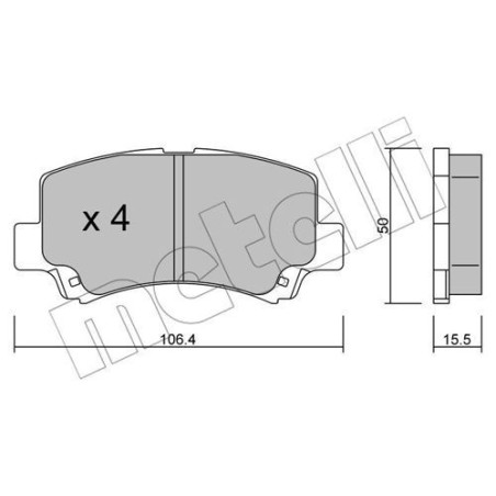 METELLI 22-0419-0 Brake Pads Set
