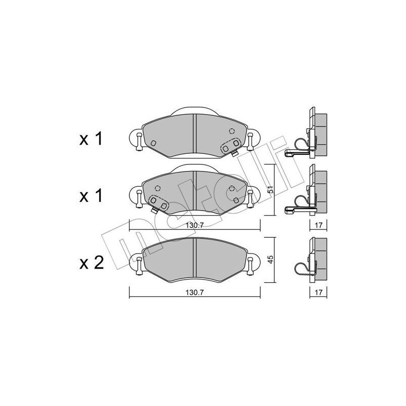 METELLI 22-0421-0 Brake Pads Set