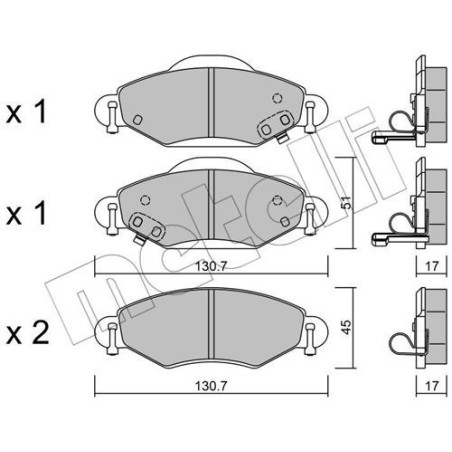 METELLI 22-0421-0 Bremsbeläge