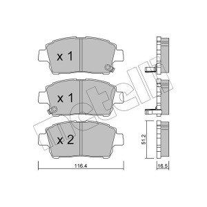 METELLI 22-0423-0 Plaquettes de frein