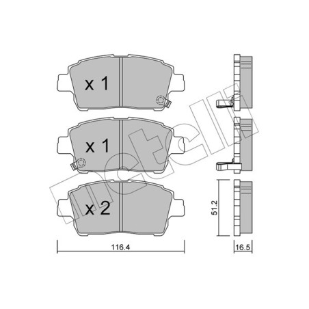 METELLI 22-0423-0 Brake Pads Set
