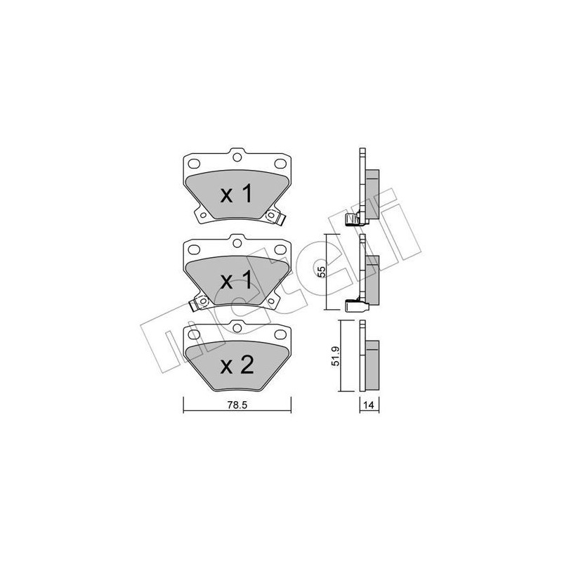 METELLI 22-0424-0 Brake Pads Set