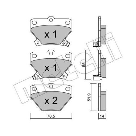 METELLI 22-0424-0 Plaquettes de frein