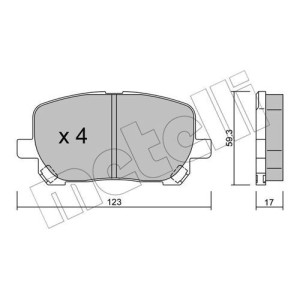 METELLI 22-0427-0 Bremsbeläge Vorne für
