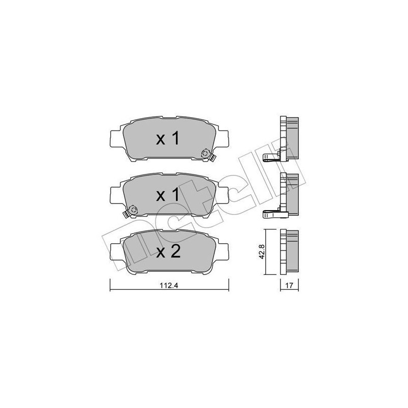 METELLI 22-0428-0 Brake Pads Set Rear for