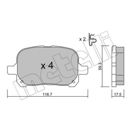 METELLI 22-0429-0 Bremsbeläge
