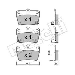 METELLI 22-0431-0 Pastillas de freno
