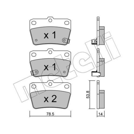 METELLI 22-0431-0 Brake Pads Set