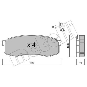 METELLI 22-0432-0 Brake Pads Set