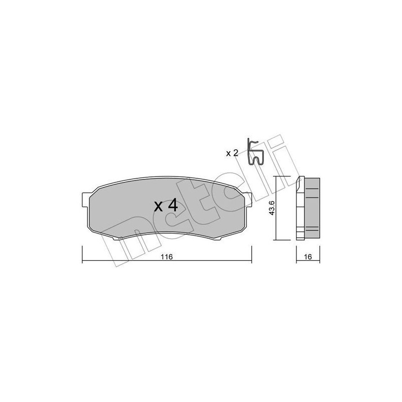 METELLI 22-0432-0 Pastiglie freno