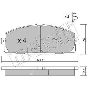 METELLI 22-0434-0 Brzdové platničky Predné pre