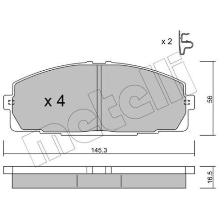 METELLI 22-0434-0 Brake Pads Set Front for