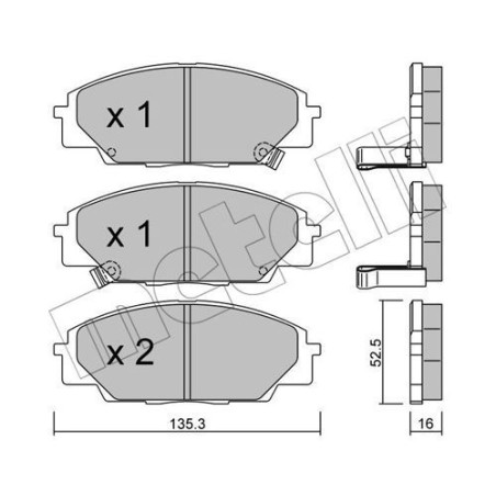 METELLI 22-0435-0 Brake Pads Set