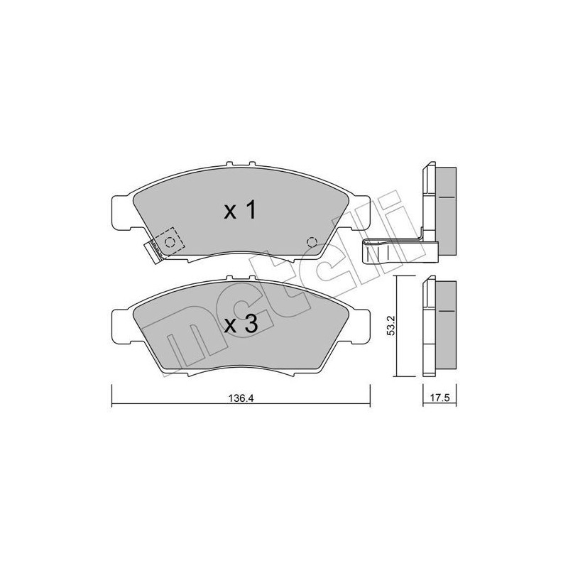 METELLI 22-0437-0 Bremsbeläge Vorne für
