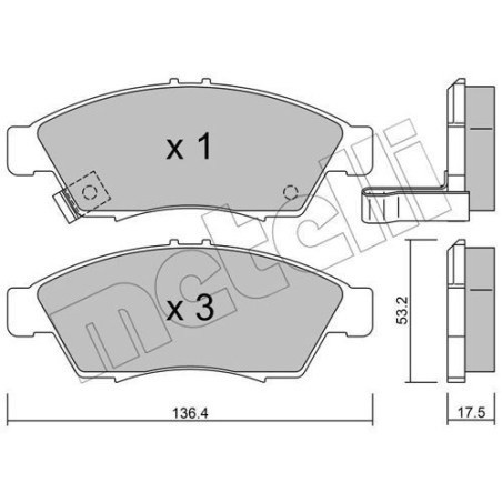 METELLI 22-0437-0 Plaquettes de frein Avant pour