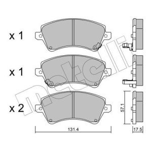 METELLI 22-0446-0 Brzdové platničky