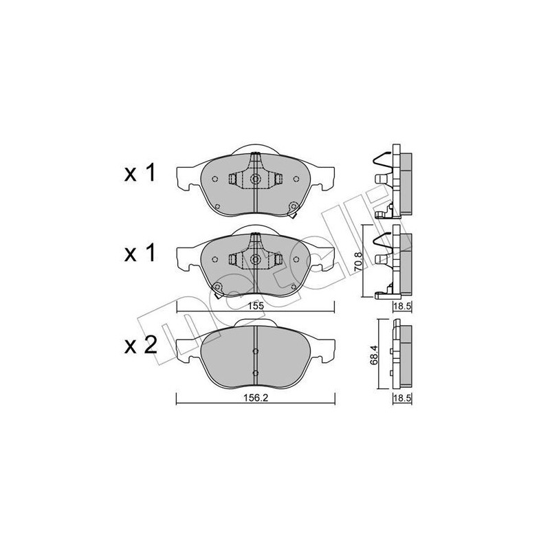 METELLI 22-0448-0 Brake Pads Set Front for