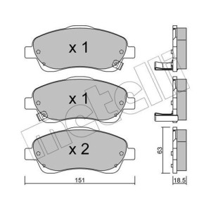 METELLI 22-0450-0 Plaquettes de frein Avant pour