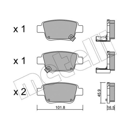 METELLI 22-0451-0 Brake Pads Set