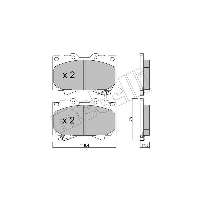 METELLI 22-0452-0 Bremsbeläge Vorne für