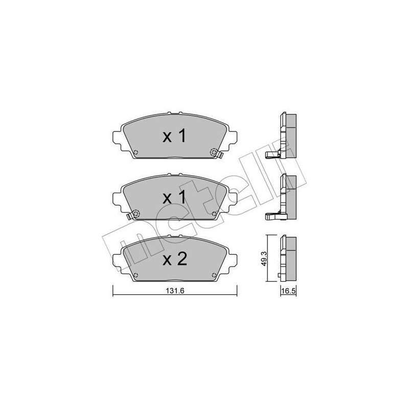 METELLI 22-0463-0 Klocki hamulcowe Przód dla