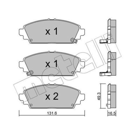 METELLI 22-0463-0 Brzdové platničky Predné pre