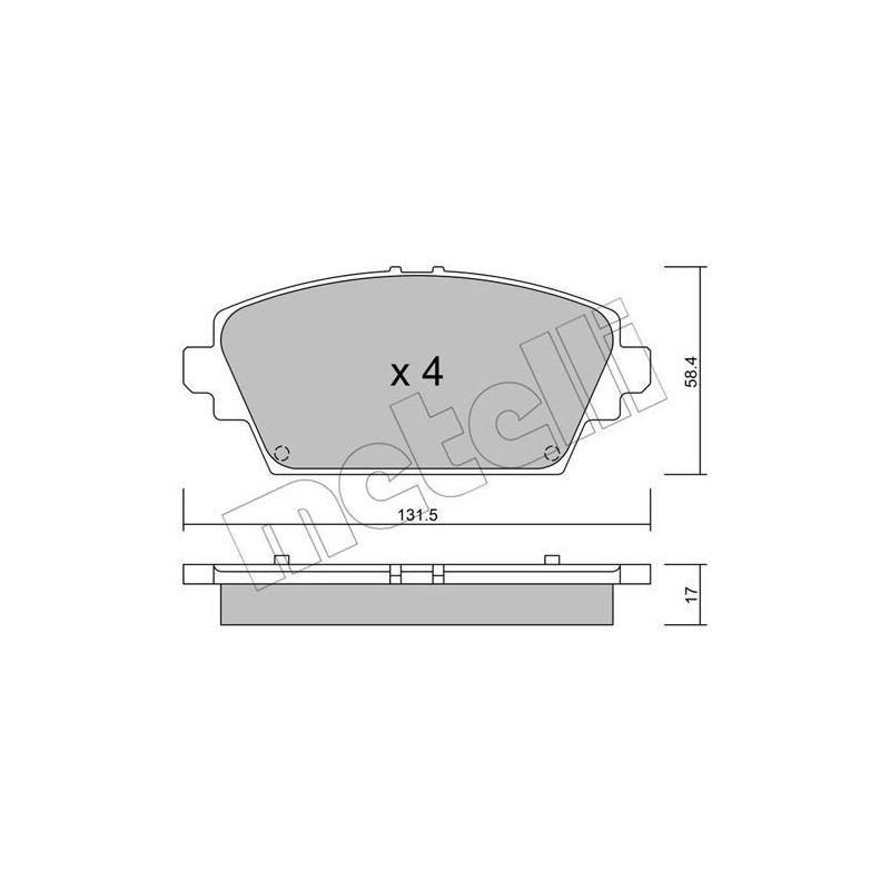 METELLI 22-0464-0 Klocki hamulcowe