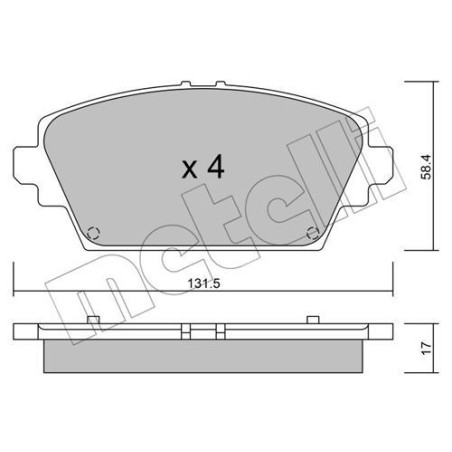 METELLI 22-0464-0 Pastiglie freno