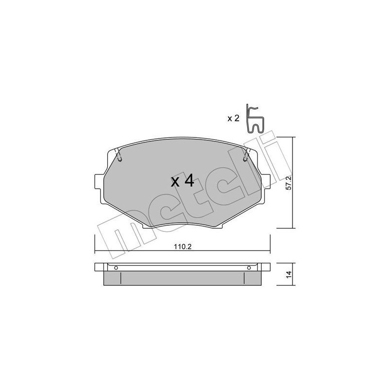 METELLI 22-0472-0 Brzdové destičky Přední pro