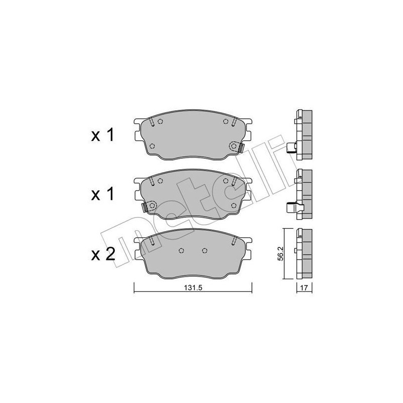 METELLI 22-0475-0 Brake Pads Set
