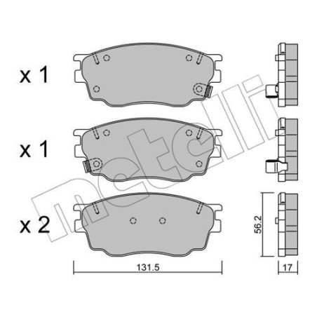 METELLI 22-0475-0 Pastiglie freno